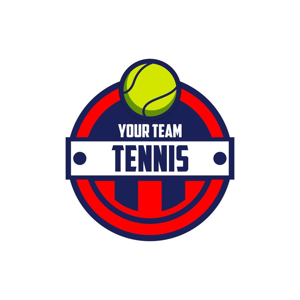 modèles de conception de logo d'insigne de club de tennis vecteur