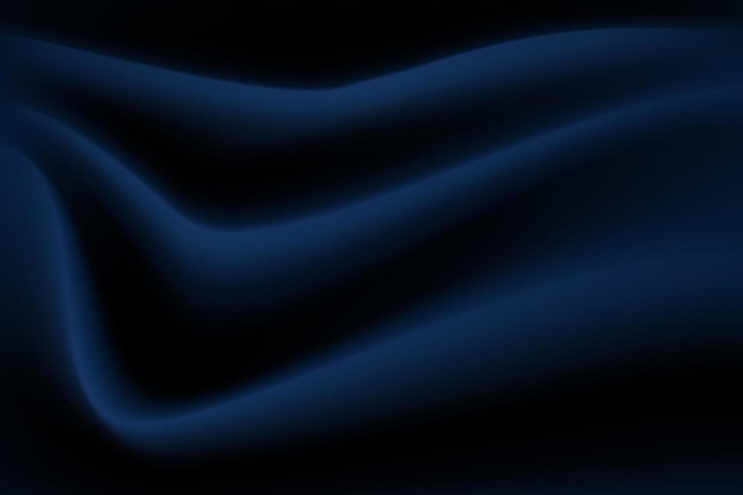 abstrait bleu foncé de luxe ondulé. tissu texture vague ombre doux tissu froissé fond. vecteur d'illustration