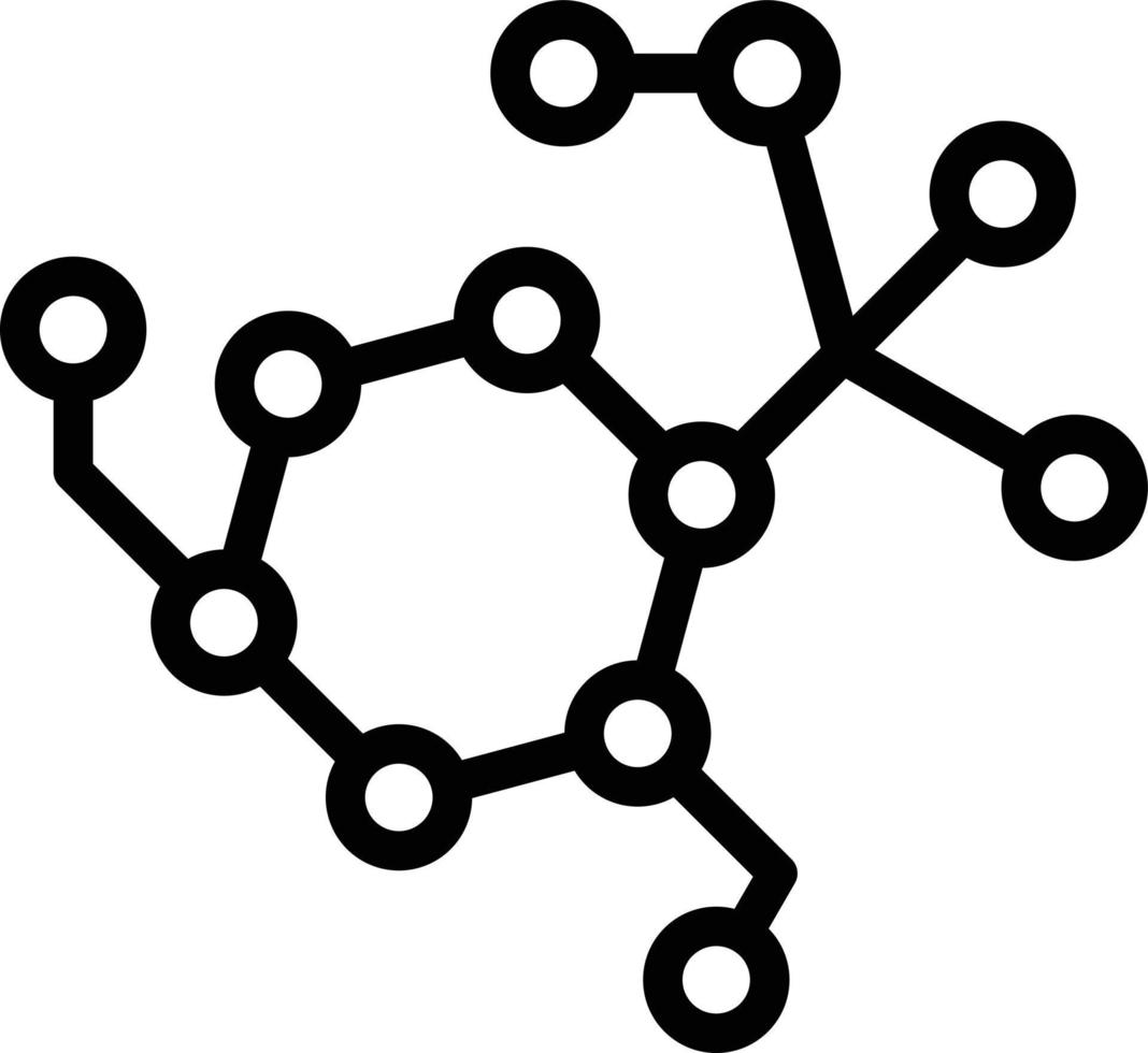 illustration de conception d'icône de vecteur de chaîne de molécule