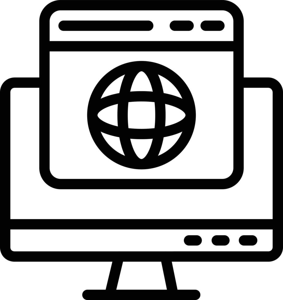 illustration de conception d'icône de vecteur de navigateur web