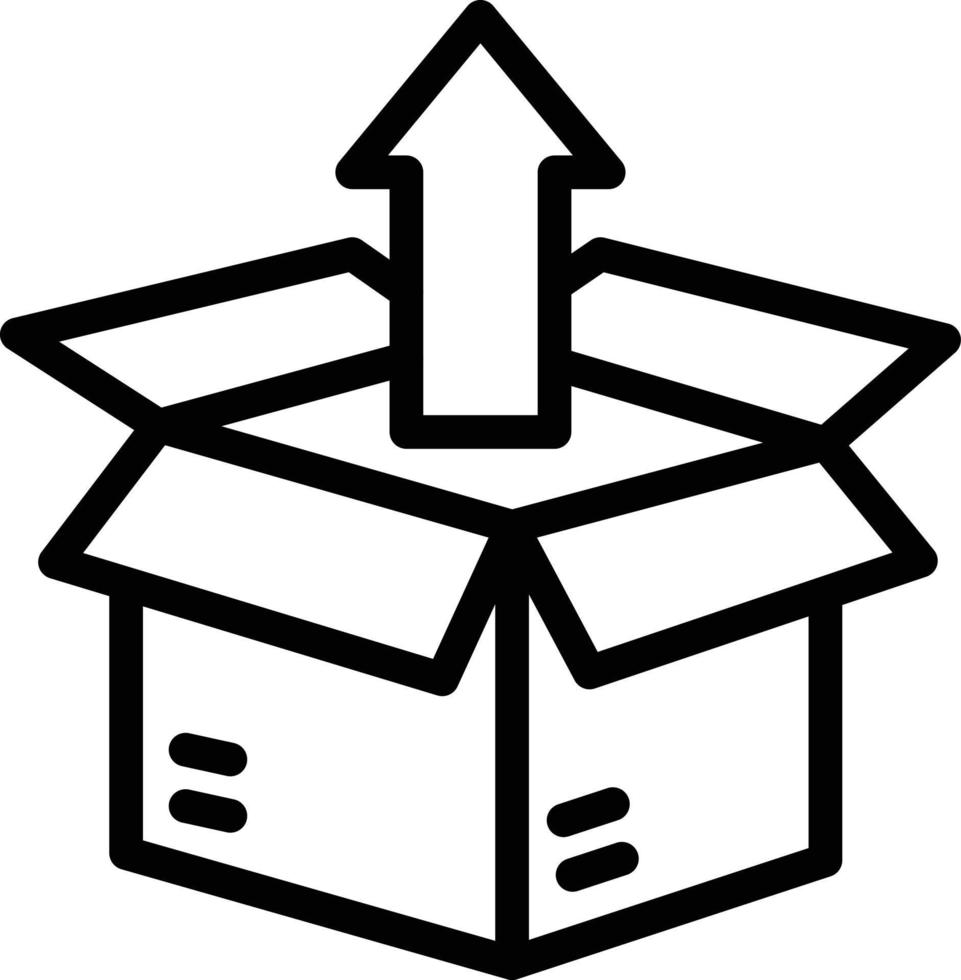 illustration de conception d'icône de vecteur de déballage