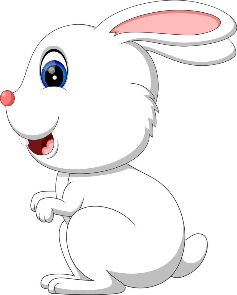 illustration de dessin animé mignon lapin vecteur
