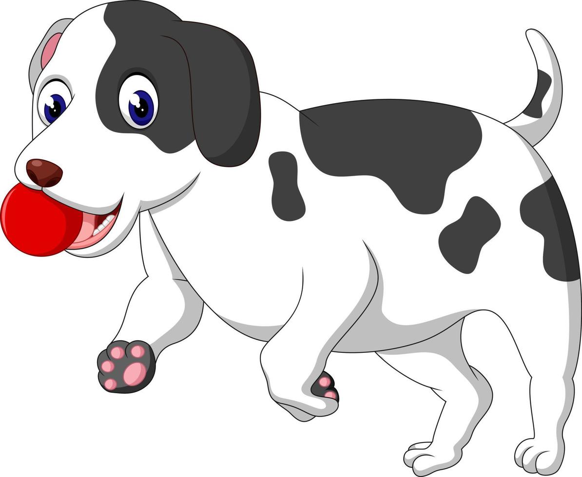 illustration de dessin animé de chien mignon vecteur