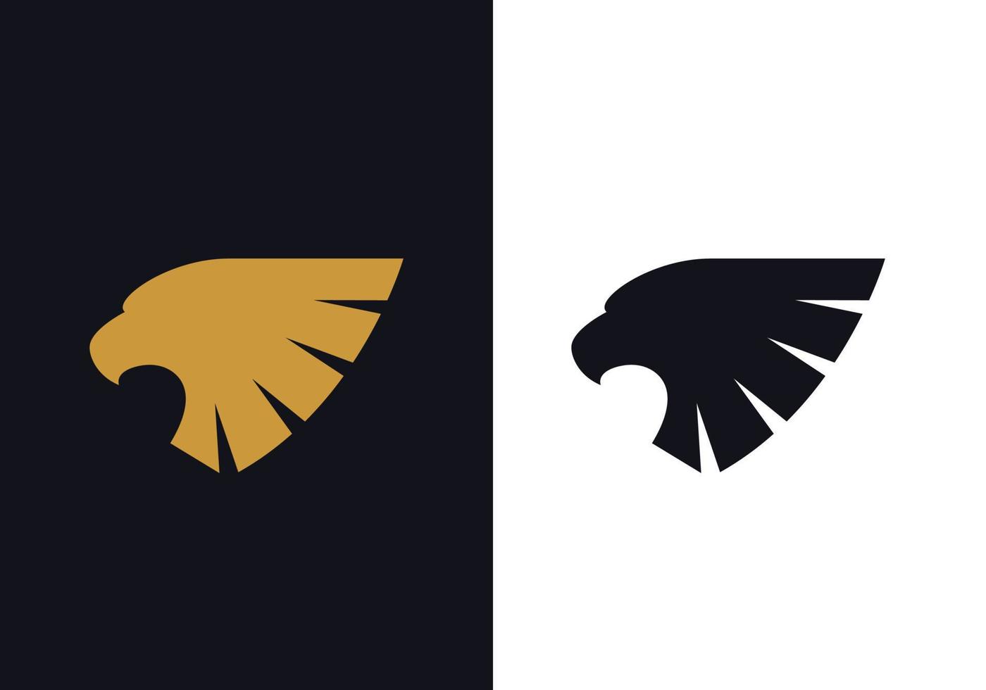 création de logo tête d'aigle vecteur