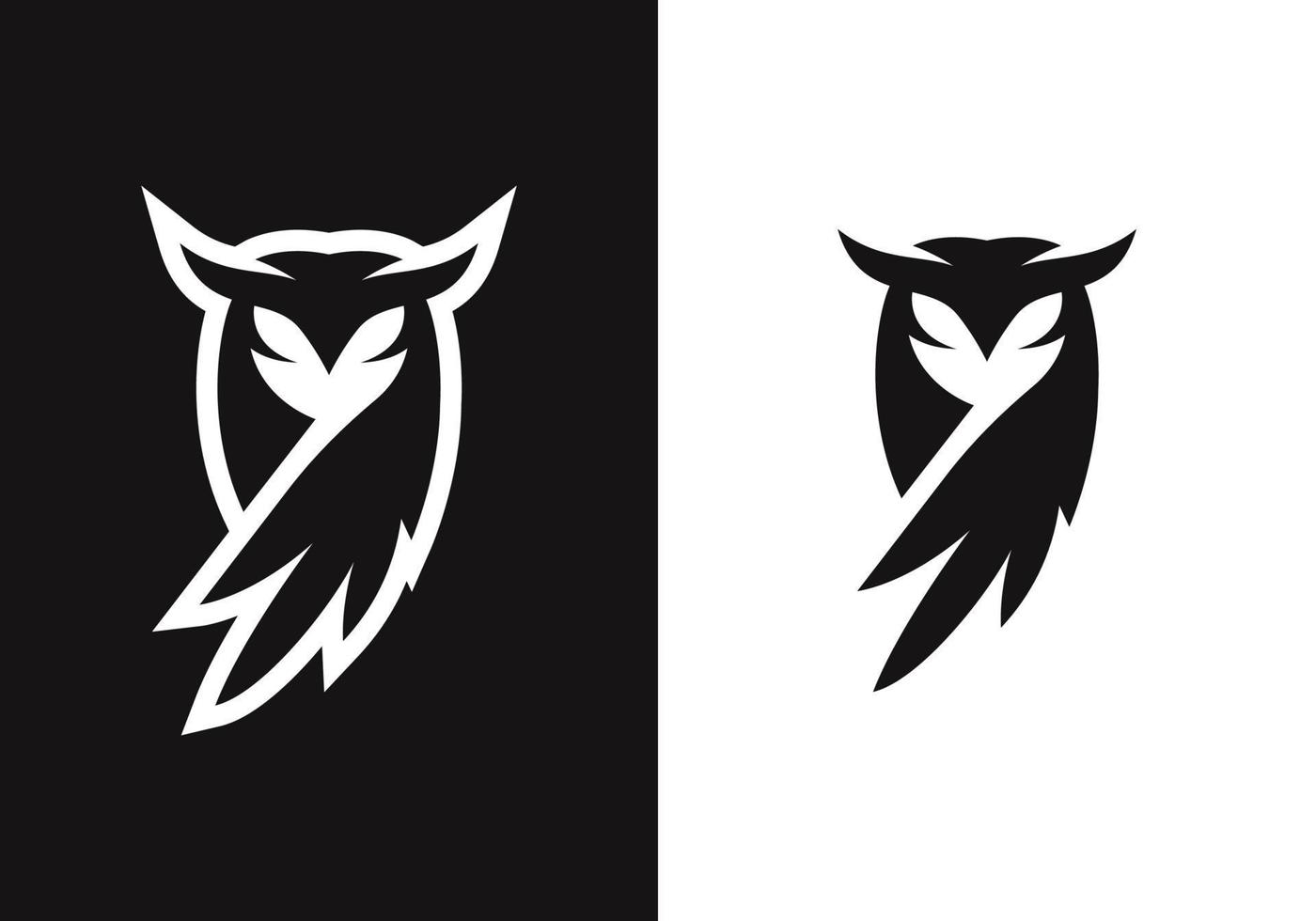 création de logo de hibou vecteur