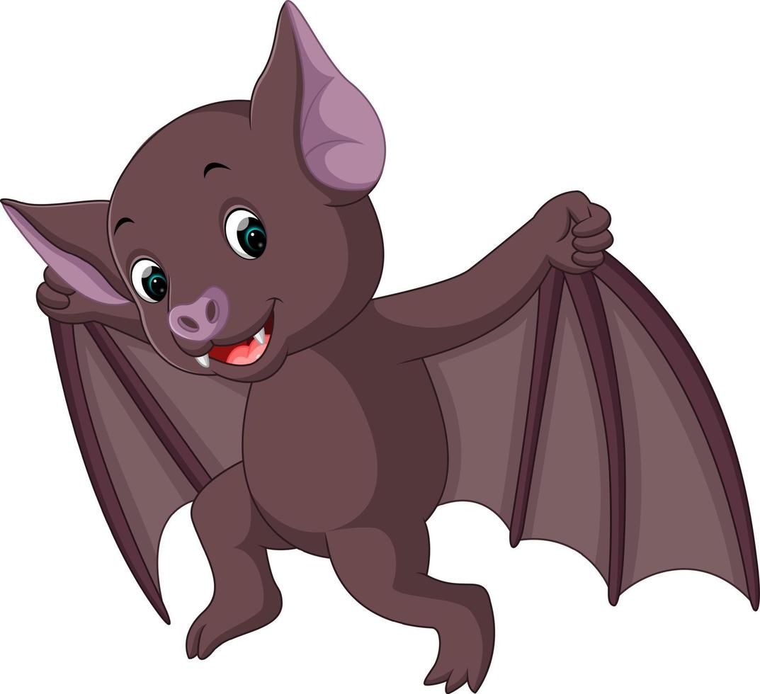 dessin animé mignon de chauve-souris vecteur