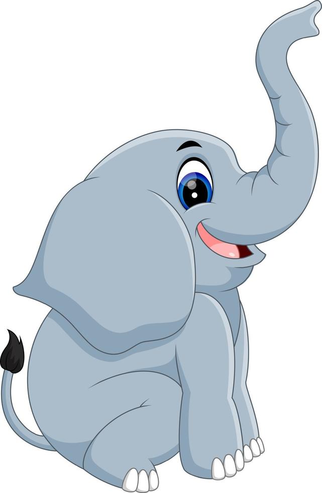 dessin animé mignon d'éléphant d'illustration vecteur
