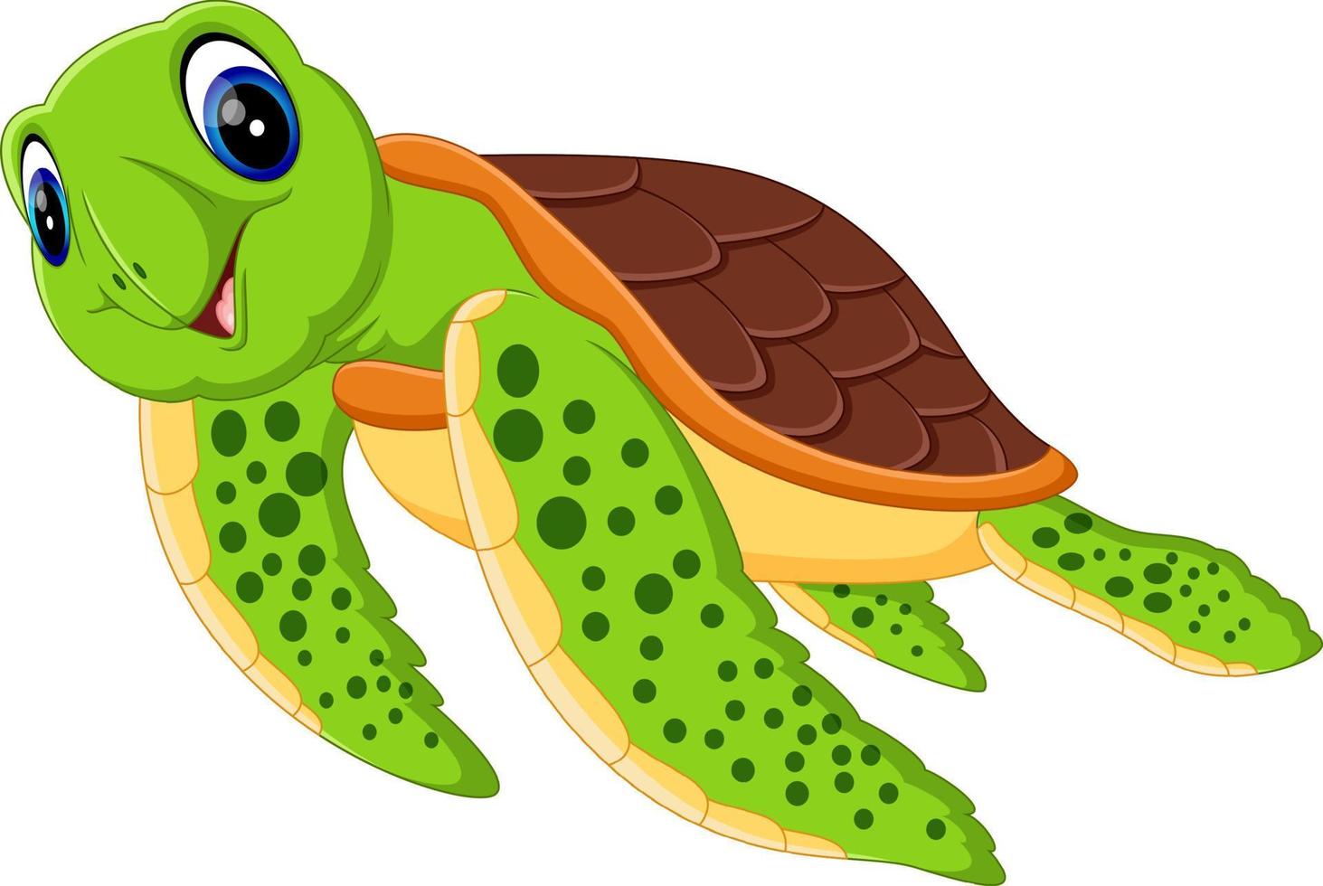 illustration de dessin animé mignon de tortue vecteur