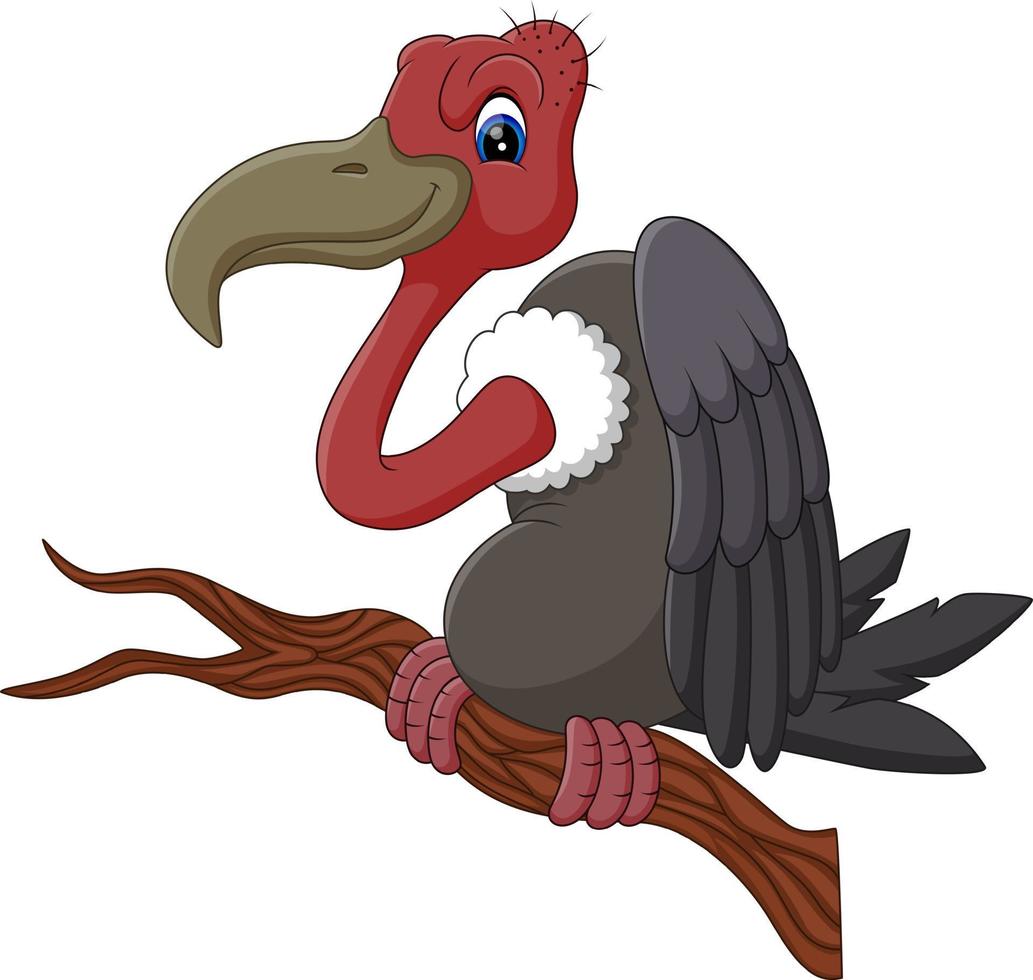 illustration de dessin animé de vautour vecteur