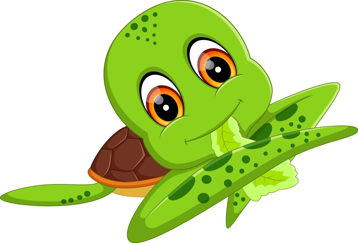 illustration de dessin animé mignon de tortue vecteur