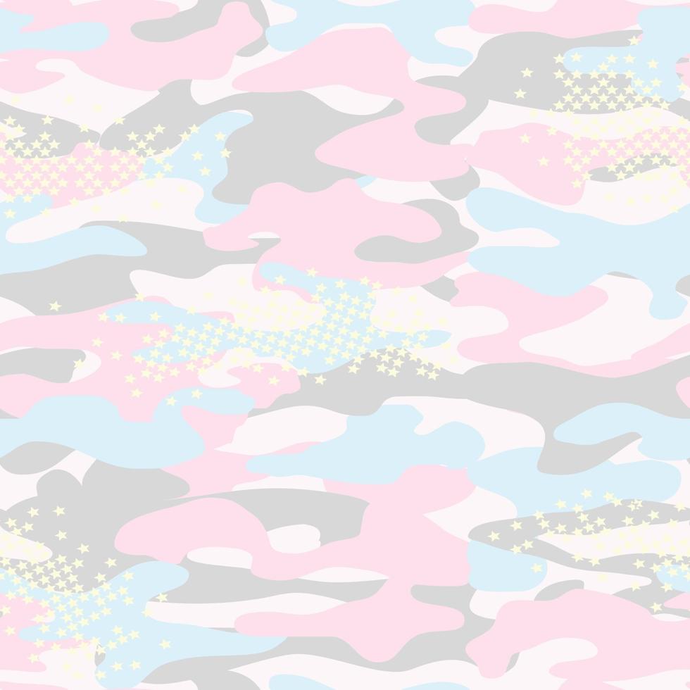 motif de répétition sans couture camouflage pastel vecteur