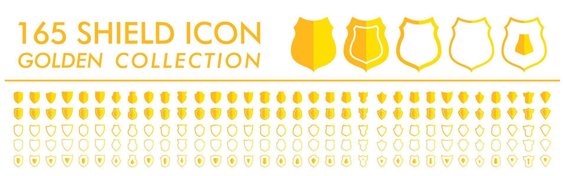 ensemble d'icônes de bouclier protéger ensemble de vecteurs de bouclier icônes de sécurité de bouclier vecteur