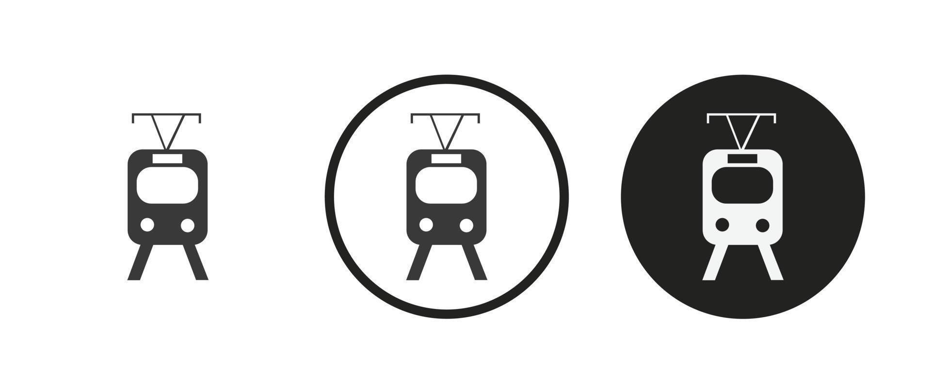 jeu d'icônes de train aérien. collection de logos noirs de haute qualité pour la conception de sites Web et les applications mobiles en mode sombre. illustration vectorielle sur fond blanc vecteur