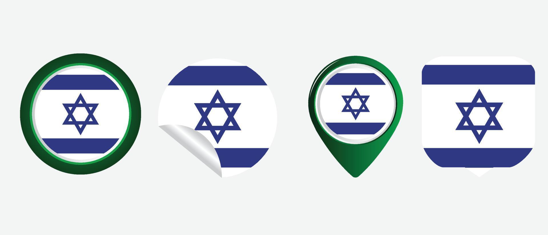 drapeau d'Israël. icône plate symbole illustration vectorielle vecteur