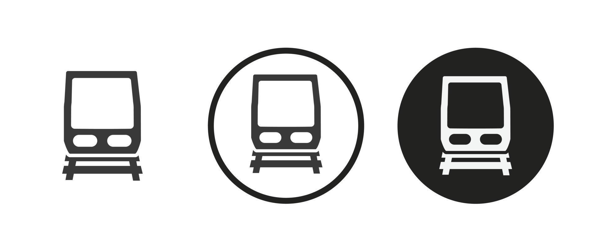 jeu d'icônes de tramway. collection de logos noirs de haute qualité pour la conception de sites Web et les applications mobiles en mode sombre. illustration vectorielle sur fond blanc vecteur