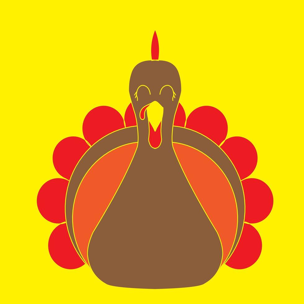 illustration de fond joyeux thanksgiving. affiche de typographie dessinée à la main. texte, icône ou badge de célébration. fond d'écran vectoriel. vecteur