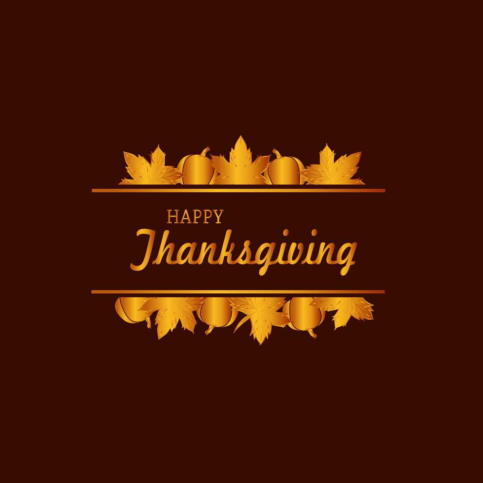 illustration de fond joyeux thanksgiving. affiche de typographie dessinée à la main. texte, icône ou badge de célébration. fond d'écran vectoriel. vecteur