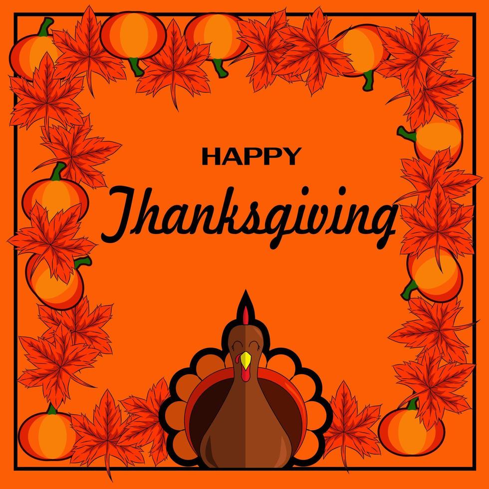 illustration de fond joyeux thanksgiving. affiche de typographie dessinée à la main. texte, icône ou badge de célébration. fond d'écran vectoriel. vecteur