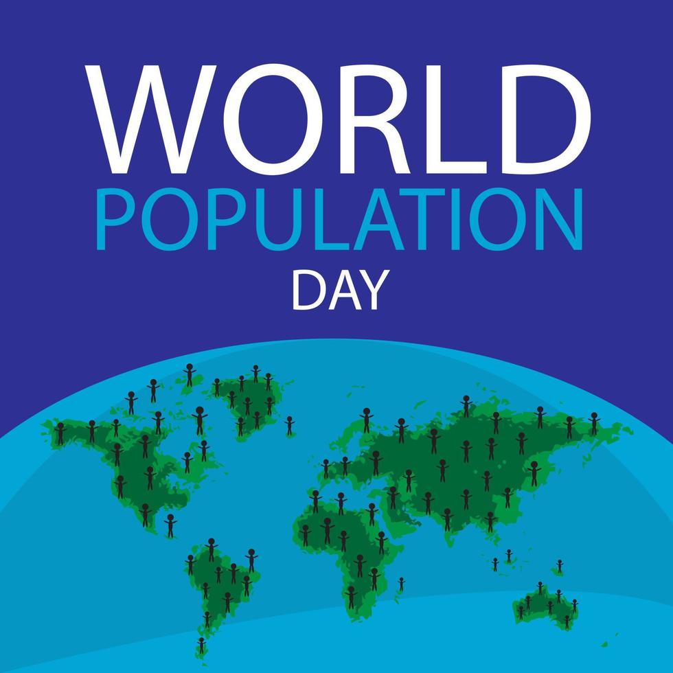 vecteur gratuit d'illustration de la journée mondiale de la population