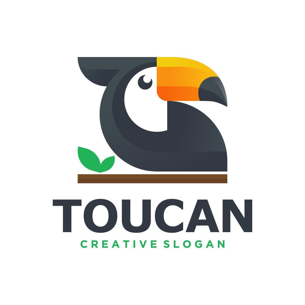 illustration vectorielle de toucan oiseau mascotte vecteur