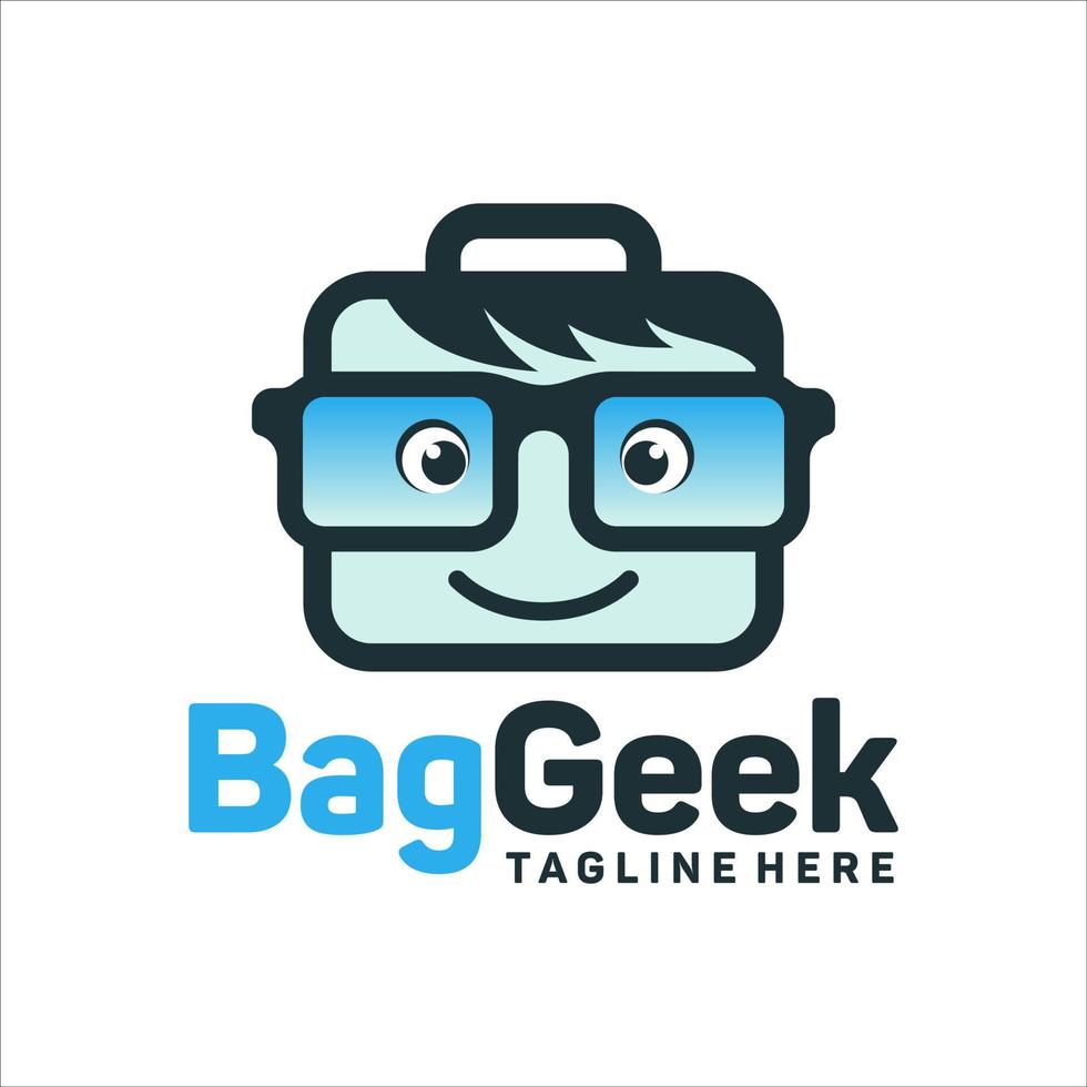 vecteur de modèle de conception de logo geek