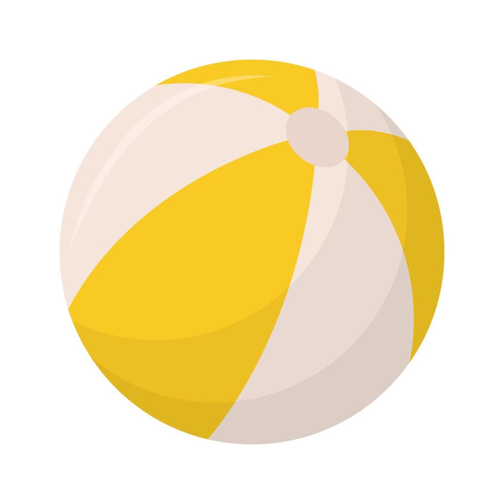 ballon de plage coloré isolé sur fond blanc. ballon de plage en plusieurs couleurs. illustration vectorielle plane. vecteur