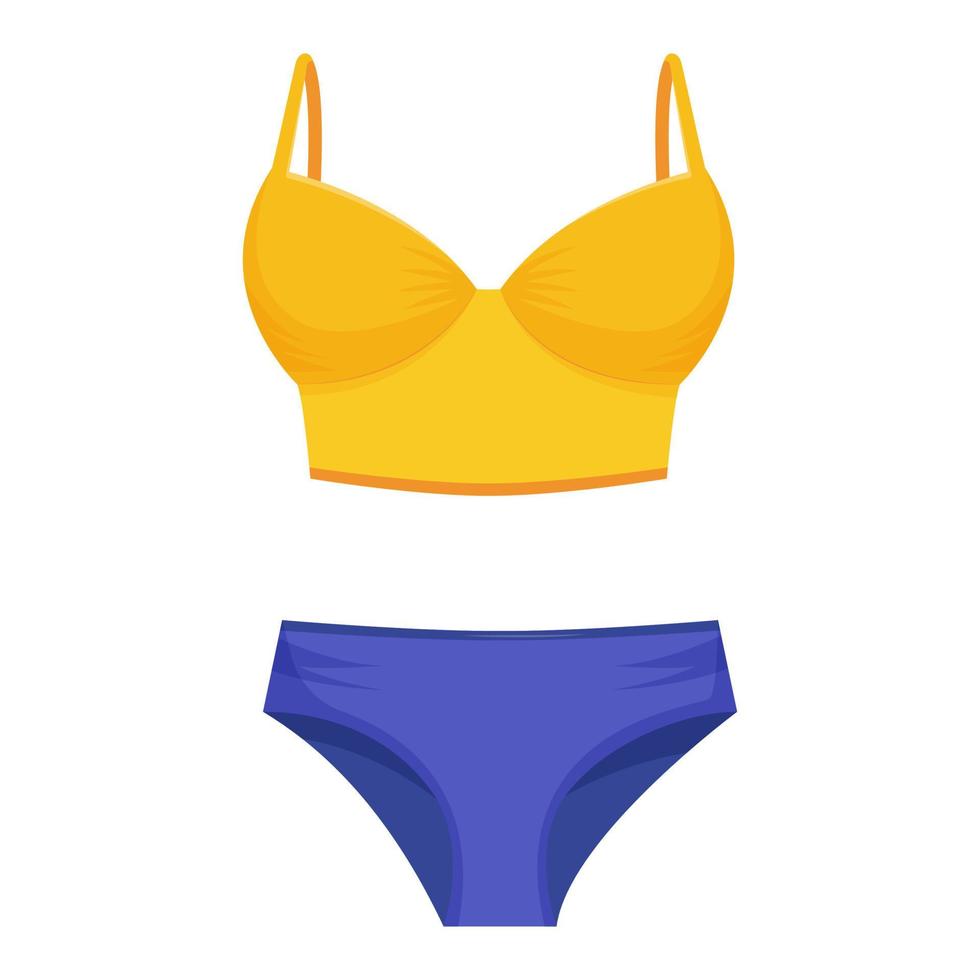 jolis maillots de bain pour femmes. hauts et bas de bikini à la mode. maillots de bain femme pour les vacances d'été vecteur