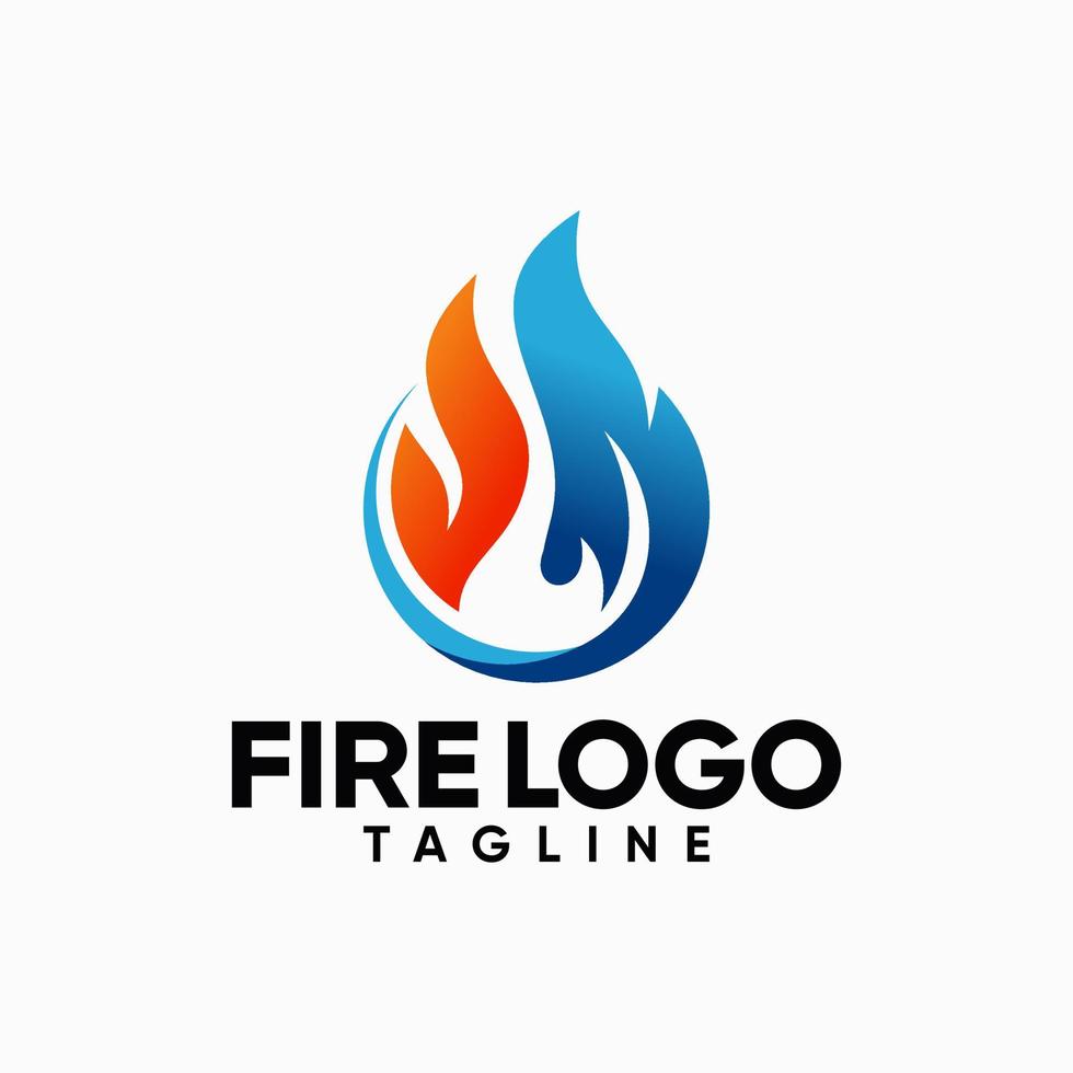 modèle de vecteur de logo de flamme de feu