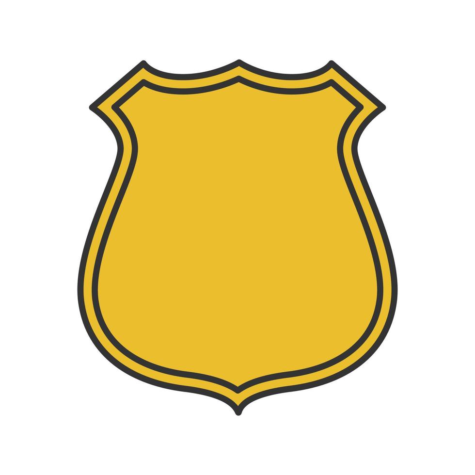 insigne, icône de couleur emblème. étiquette de pompier ou de policier. illustration vectorielle isolée vecteur