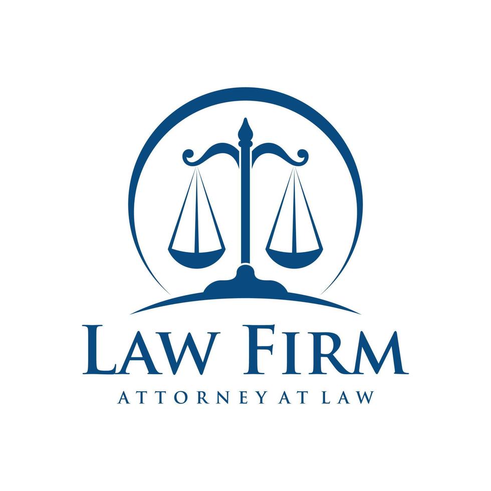 modèle vectoriel de conception de logo de cabinet d'avocats