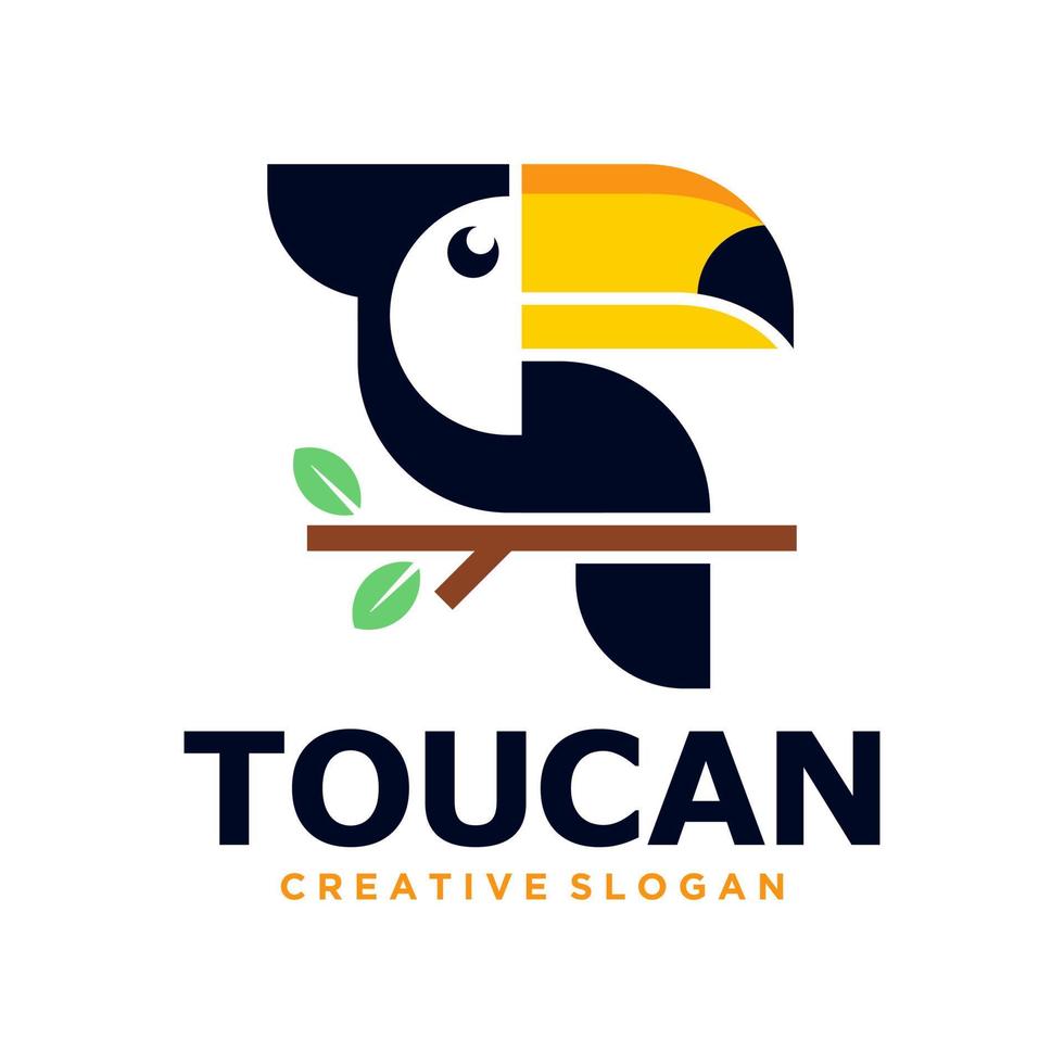 illustration vectorielle de toucan oiseau mascotte vecteur