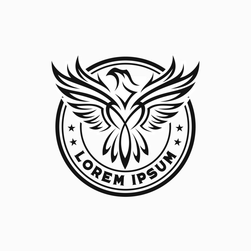 illustration vectorielle de tatouage d'aigle tribal vecteur de stock d'aigle