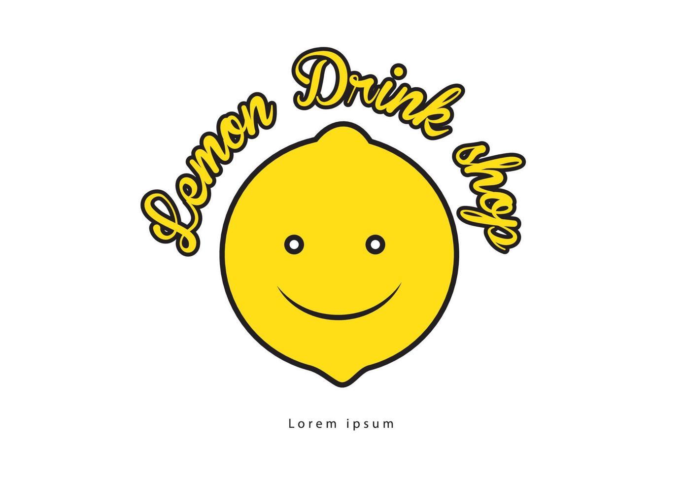 conception de vecteur de modèle de logo jaune citron