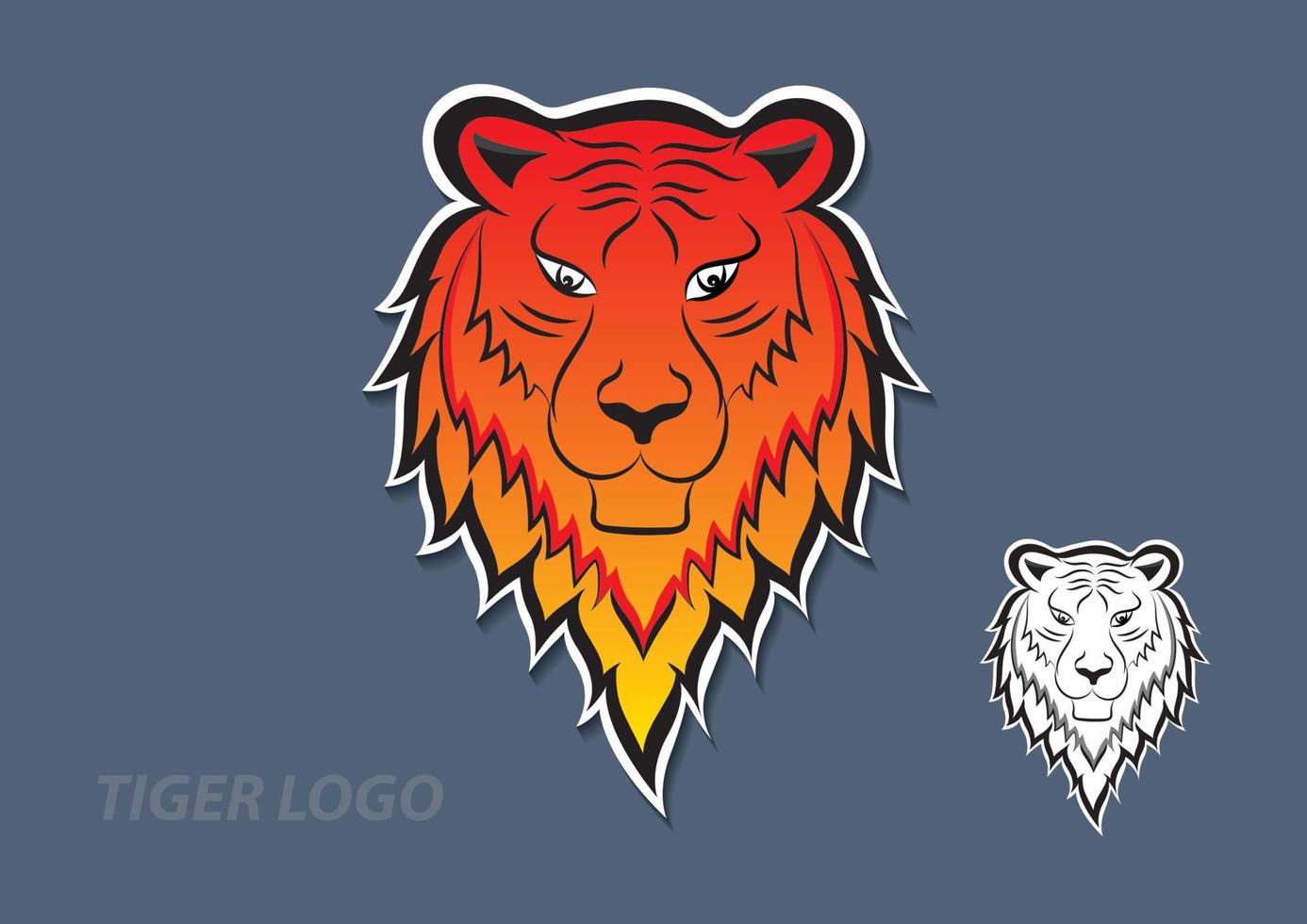 Tiger logo vector design, signe, illustration vectorielle d'icône animale pour l'entreprise