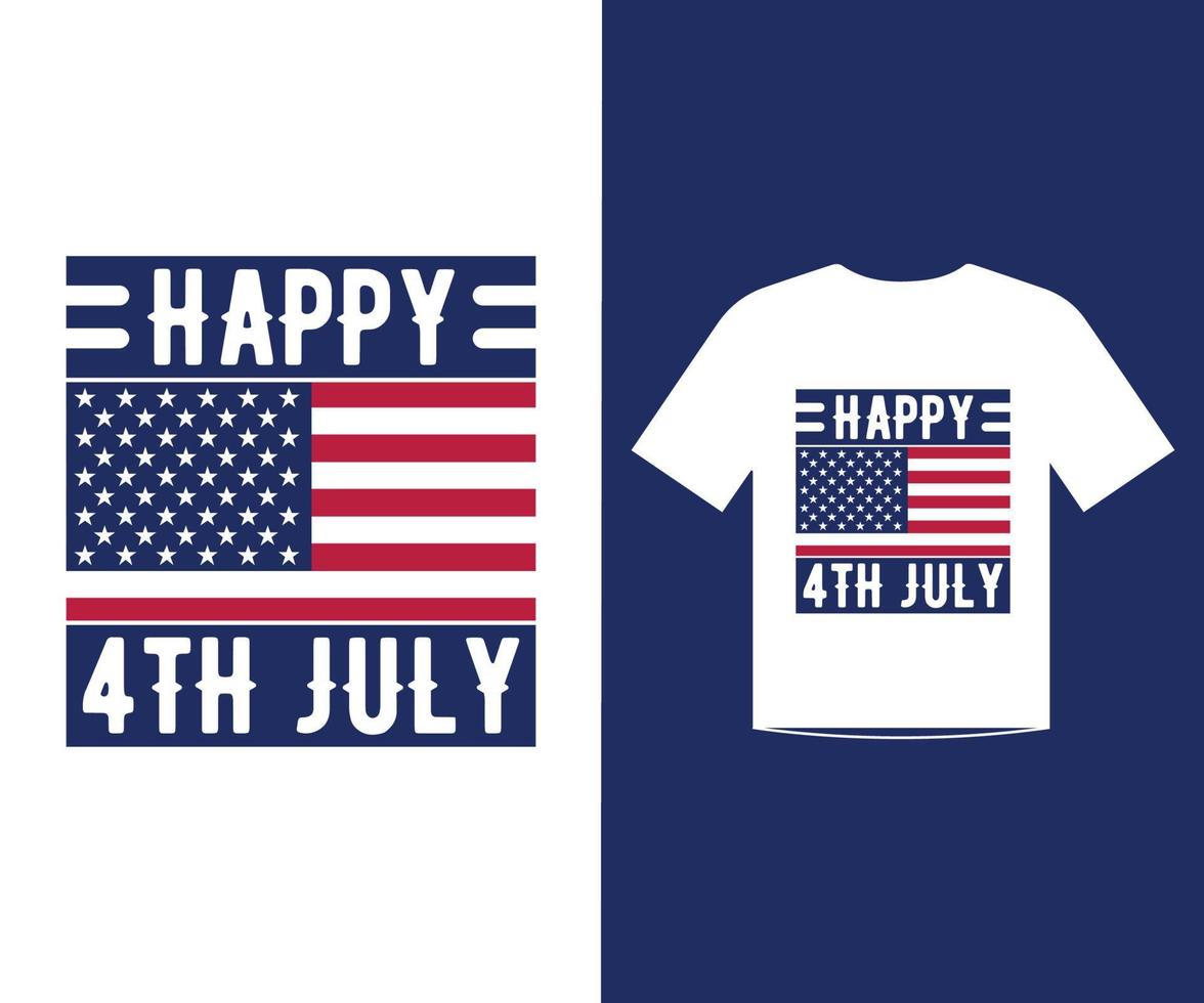 vecteur de modèle de conception de t-shirt du 4 juillet pour le joyeux jour de l'indépendance