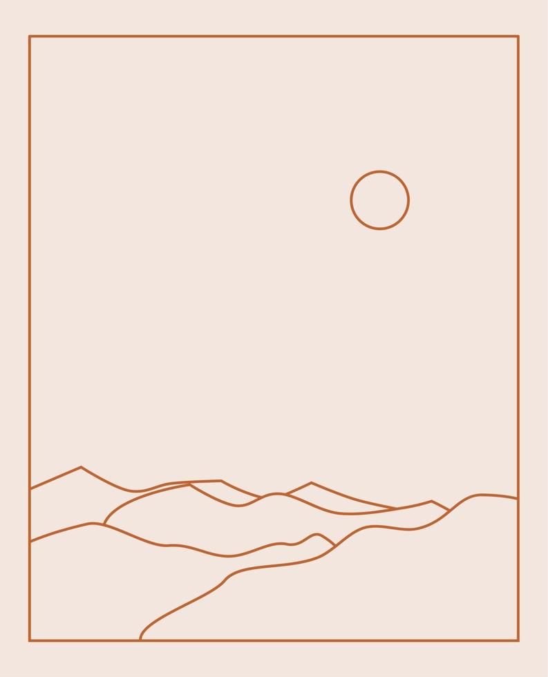 logos de paysage bohème dans un style minimaliste tendance vecteur