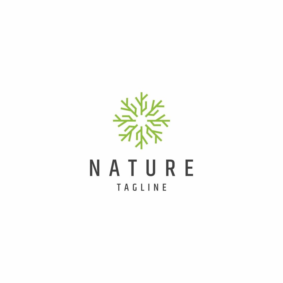 résumé, nature, arbre, feuille, logo, icône, conception, gabarit, plat, vecteur