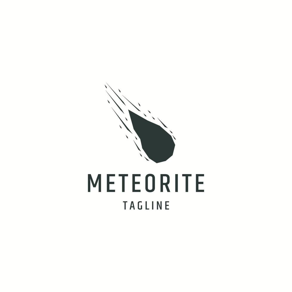 météorite logo icône modèle de conception vecteur plat