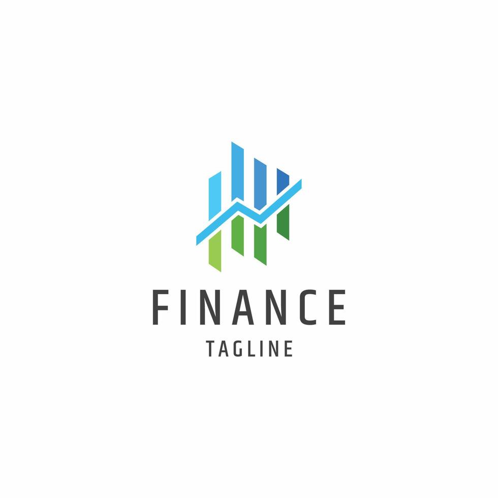 modèle de conception d'icône de logo financier finance vecteur plat