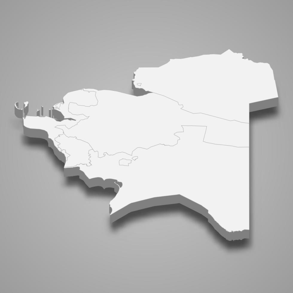 carte isométrique 3d de l'oblast de mangystau est une région du kazakhstan vecteur