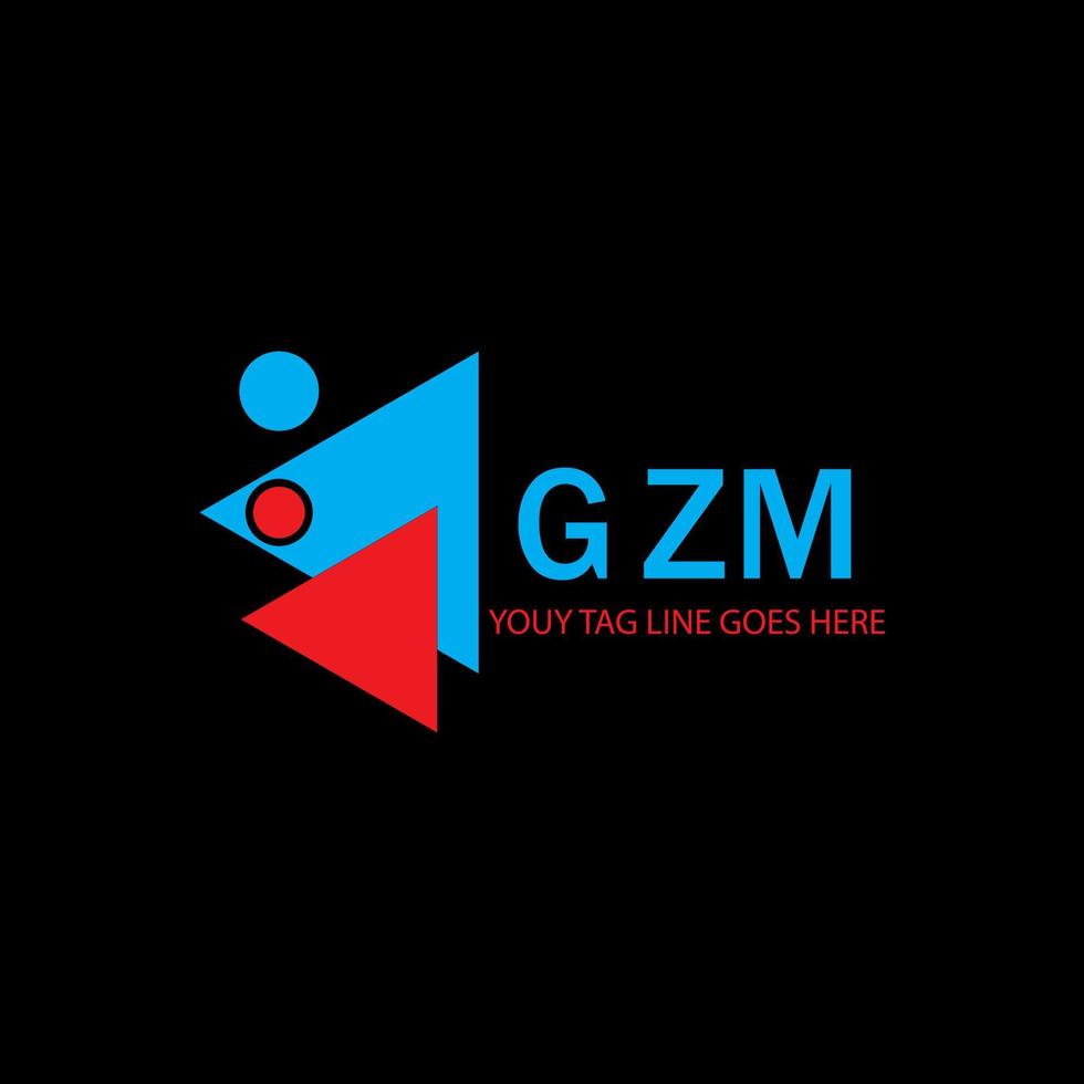 conception créative de logo de lettre gzm avec graphique vectoriel