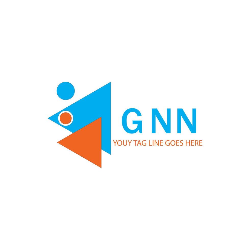 conception créative de logo de lettre gnn avec graphique vectoriel