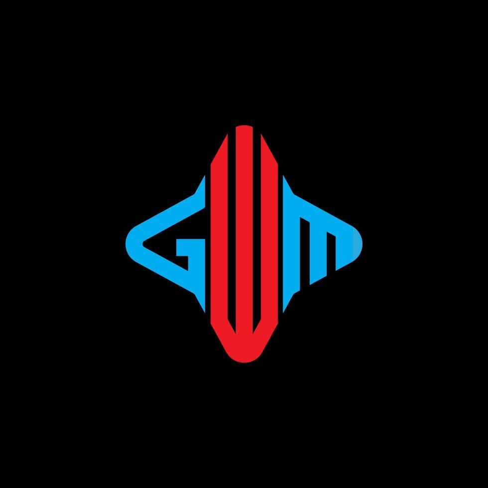 création de logo de lettre gwm avec graphique vectoriel