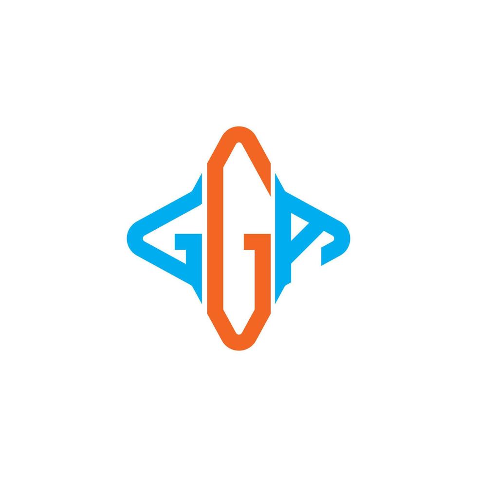 conception créative de logo de lettre gga avec graphique vectoriel