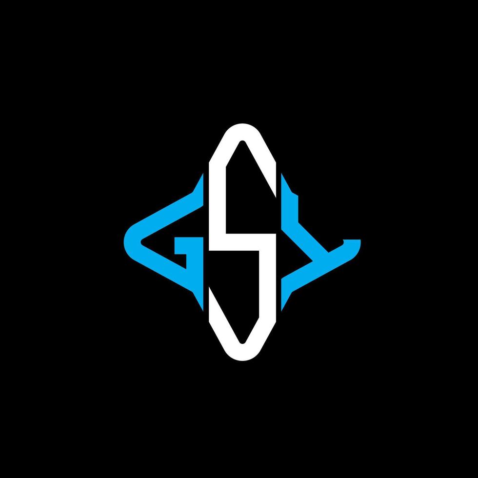 conception créative de logo de lettre gsy avec graphique vectoriel