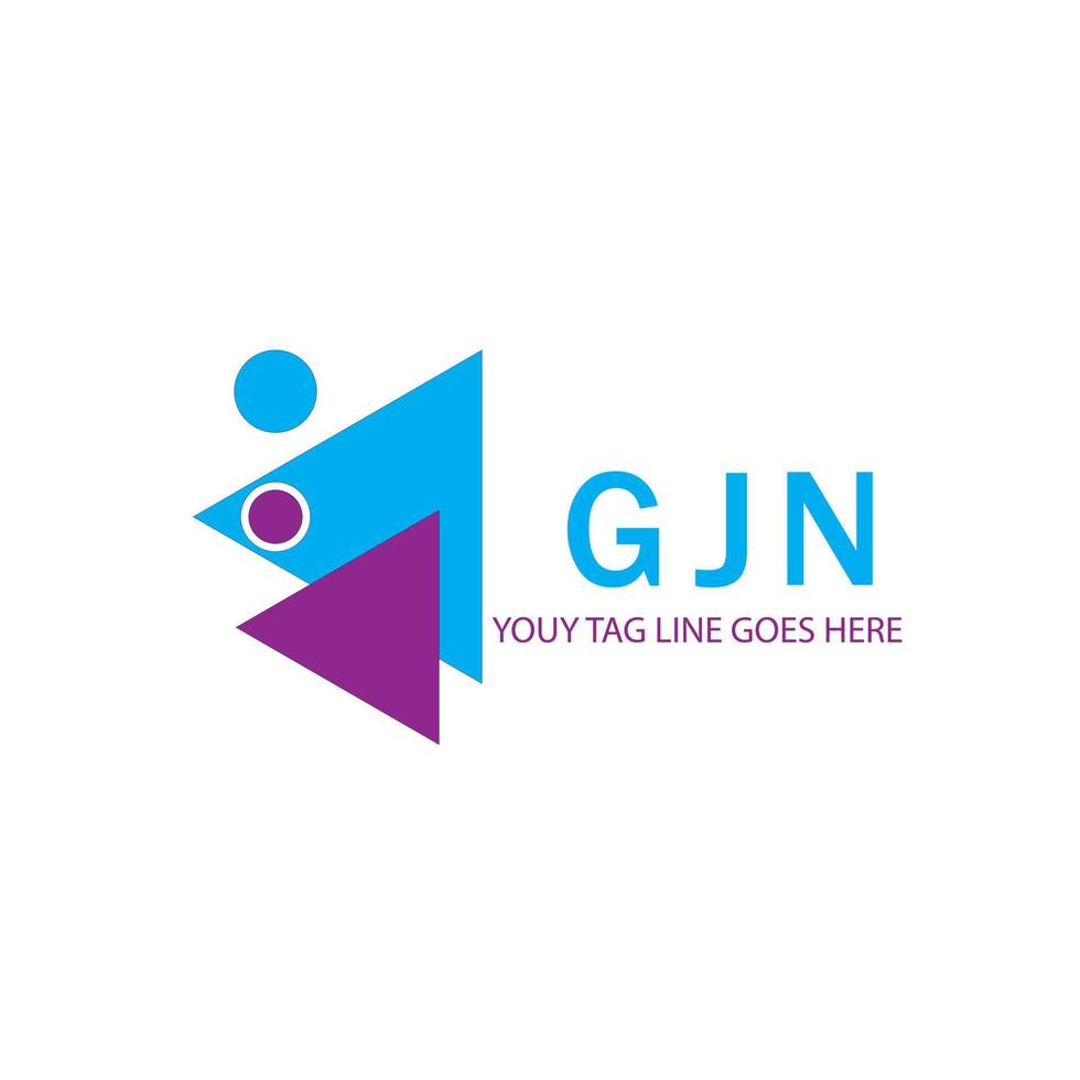 conception créative de logo de lettre gjn avec graphique vectoriel