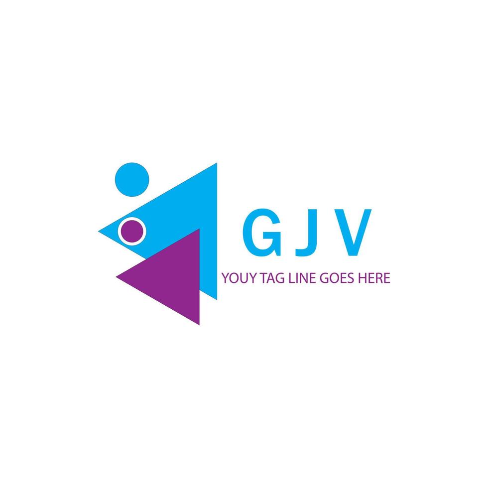 conception créative de logo de lettre gjv avec graphique vectoriel