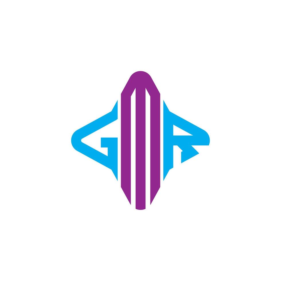 conception créative de logo de lettre gmr avec graphique vectoriel