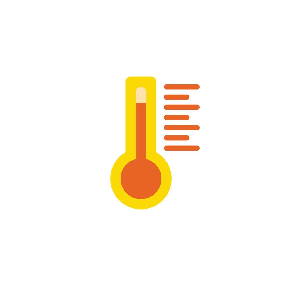 caricature de thermomètre. icône plate vecteur