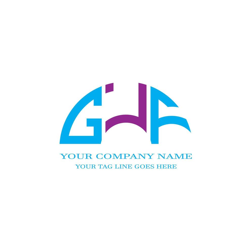 conception créative de logo de lettre gjf avec graphique vectoriel